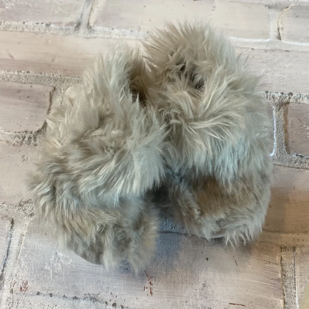 Baby Zara Mini Sherpa lace up shoes & gray fur boots bundle!!